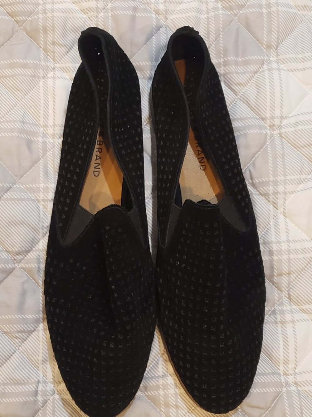 Lucky brand Women's Black Carthy Suede loafer flats size 10